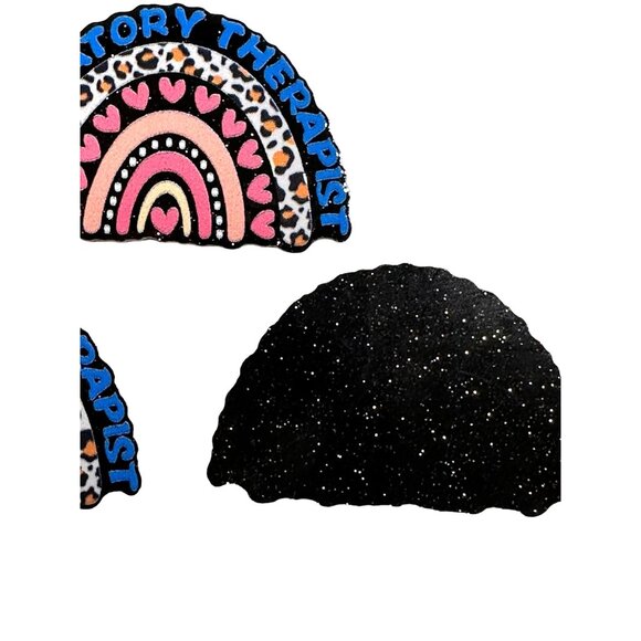 10 pc glitter Respiratory Therapist Nurse acrylic flat back charm for badge ree - Picture 2 of 3